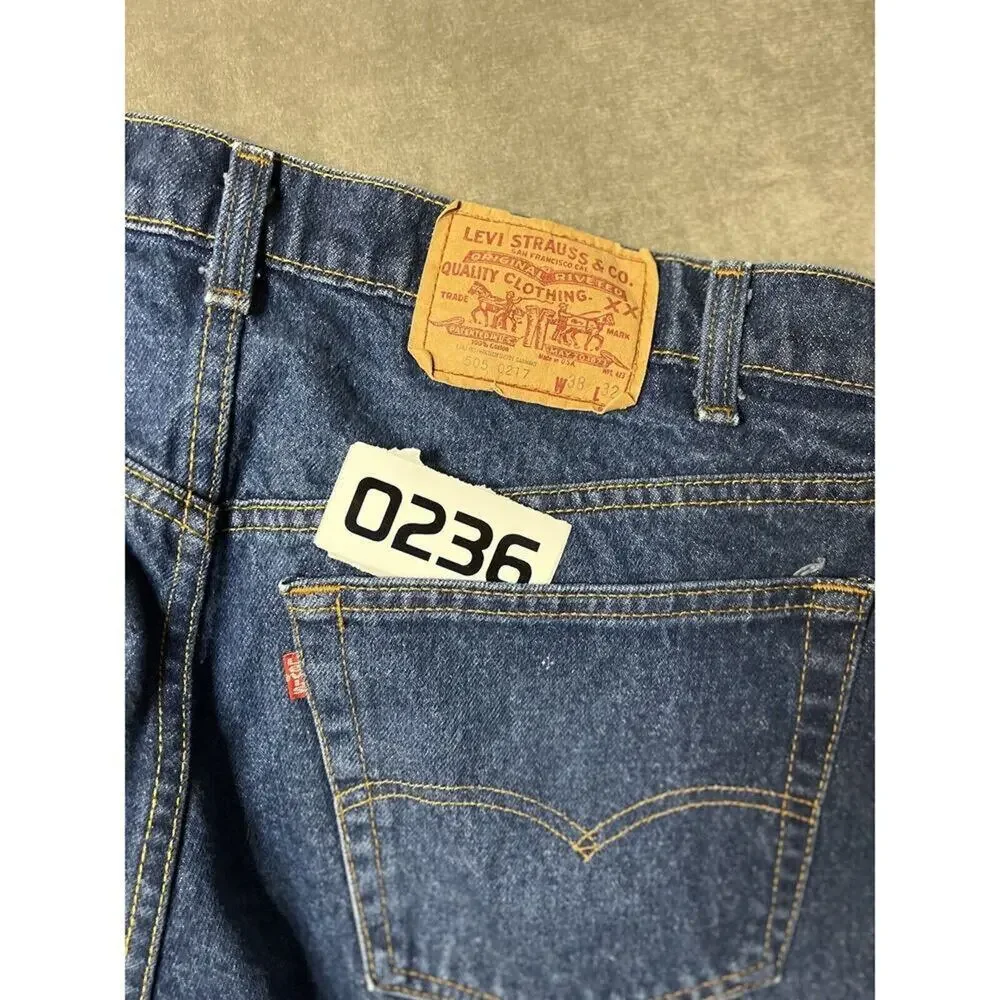 Vintage Levis 505 20505‎ 0217 Red Tab Jeans 1980’s 38x32